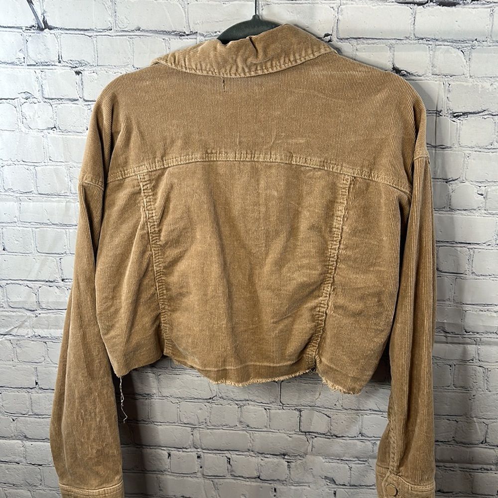 🧥 Black Label C’est Toi Tan Corduroy Cropped Jacket - Size Small - Picture 3 of 3